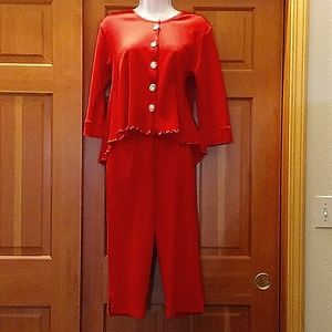 Rocket Wear women's pajamas, red, small.